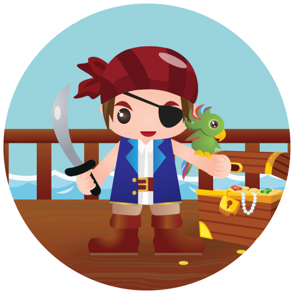 Speurtocht voor een piratenfeestje