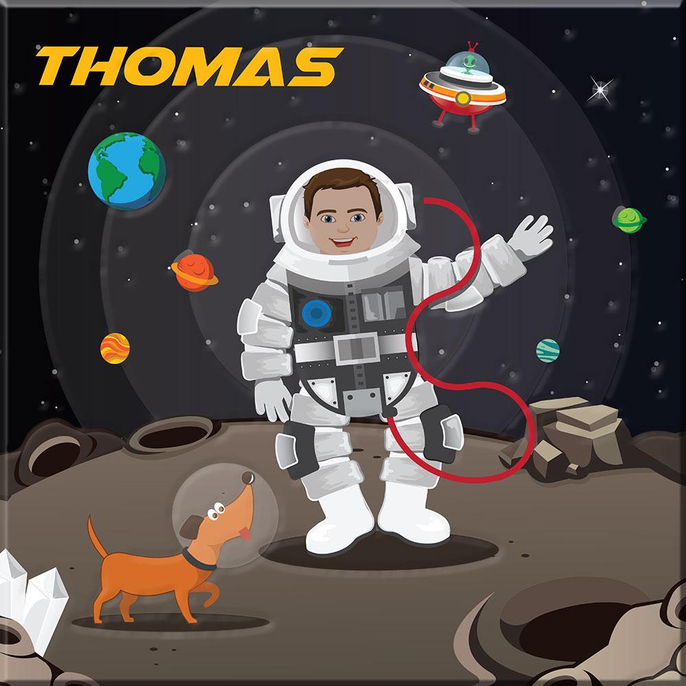 Canvas astronauten voor kinderfeest