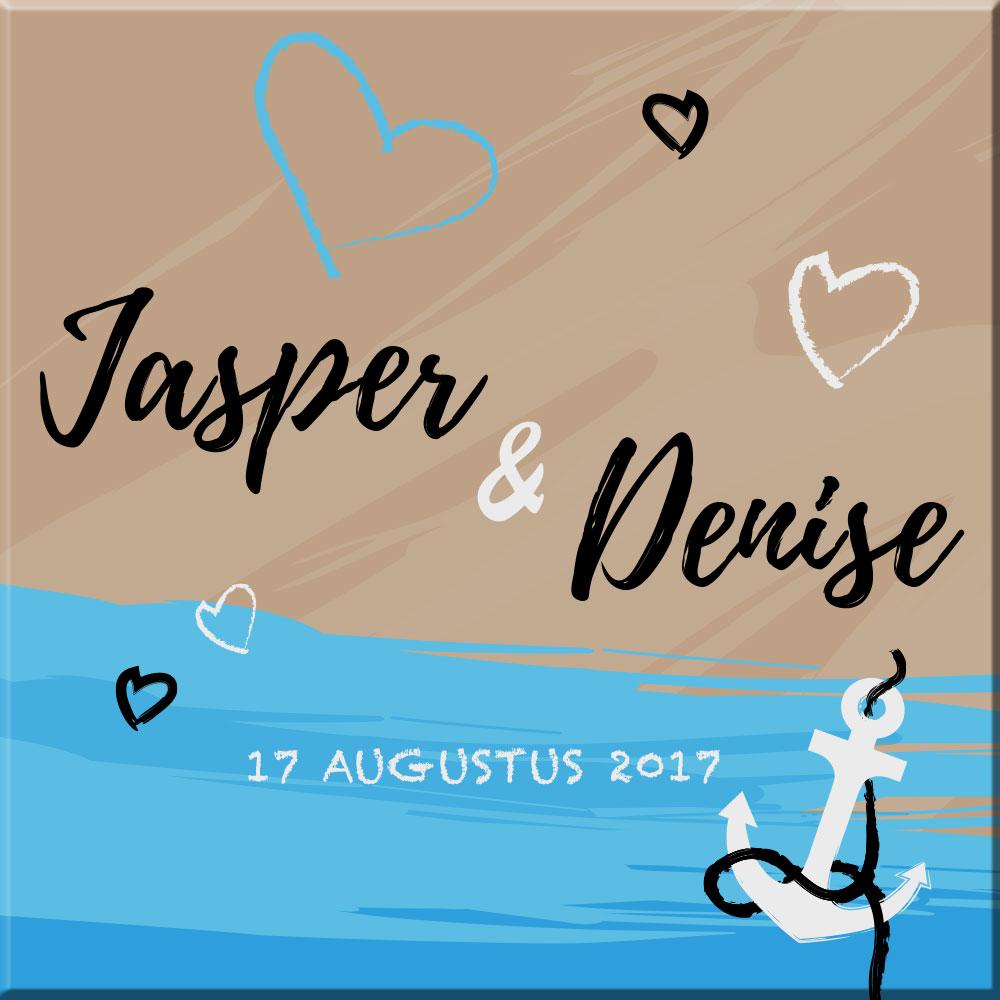 Trouwfeest beach canvas