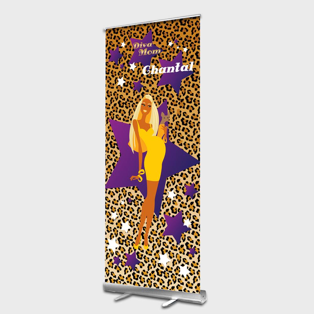 Diva mom roll up banner