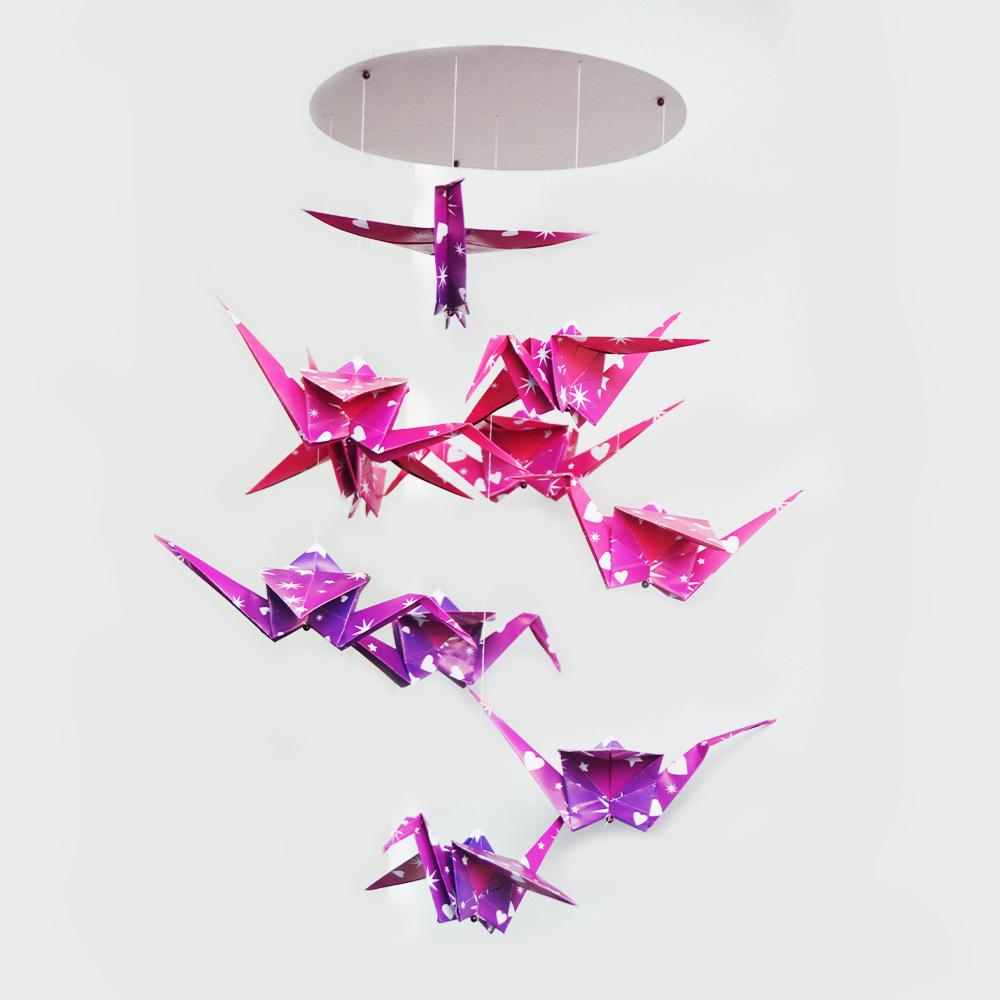 Babyshower spelletje: Kraanvogel mobiel maken