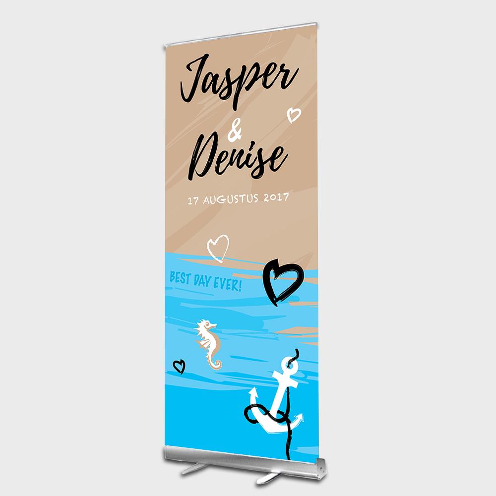 Roll up banner beach design 