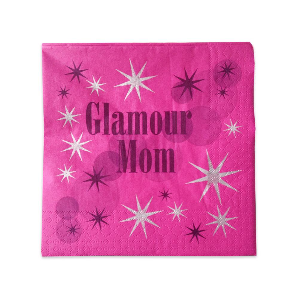 Roze glamour mom servetten