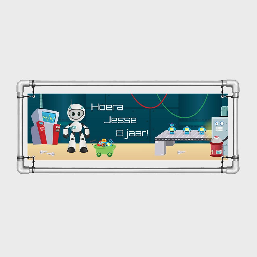 Spandoek robots met naam kind